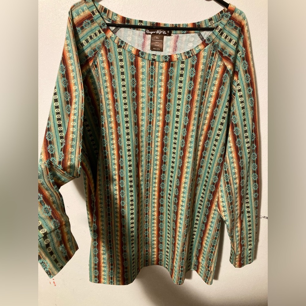 Cowgirl tuff co serape top